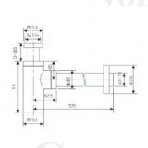 Imex chromo spalvos sifonas praustuvui SCL002