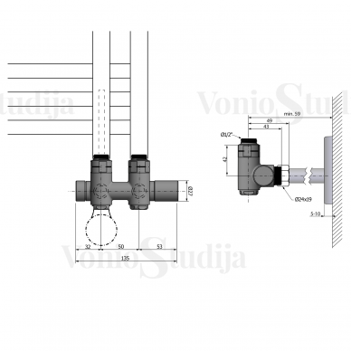 Džiovintuvo pajungimo mazgas TWIN COMBI CP461BS 1