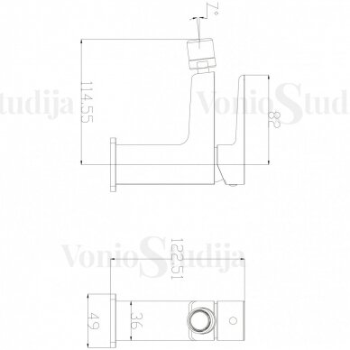 Bidė maišytuvas Omnires Parma PM7420 chromo spalvos 1