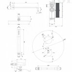 Vario spalvos potinkinė termostatinė dušo sistema Omnires Y