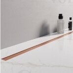 Braižyto vario spalvos dušo latakas New Trendy Visio Slim Copper 90 cm