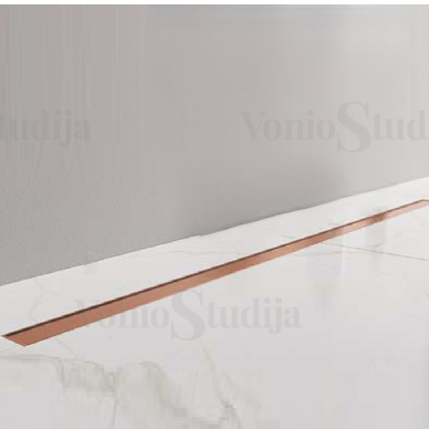 Braižyto vario spalvos dušo latakas New Trendy Visio Slim Copper 90 cm 2