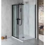 Dušo kabina ALTIS LINE BLACK 1200x800mm juodos matinės spalvos detalės