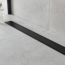 Dušo latakas įklijuojamai plytelei ZOC TILE BLACK, sausas 80 cm