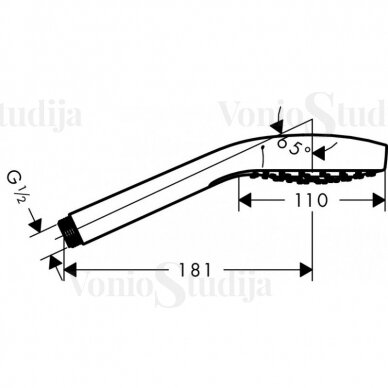 Hansgrohe dušo komplektas Croma Select S 1jet/Porter S 3