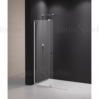 Dviejų dalių dušo sienelė MODULAR 160cm chromo spalvos 1