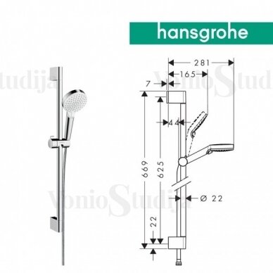 Hansgrohe Crometta 26532400 dušo stovas 1