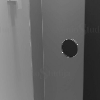 Dviejų dalių dušo sienelė MODULAR 120cm juodos matinės spalvos 6