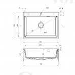 Granitinė virtuvinė plautuvė Deante ERIDAN ZQE_N103 juoda matinė