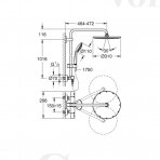 Grohe Euphoria 310 termostatinė dušo sistema, hard graphite spalvos