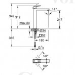 Grohe EUROCUBE XL praustuvo maišytuvas