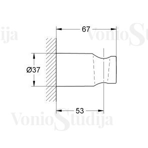 Grohe Rainshower chromo spalvos dušo laikiklis 2