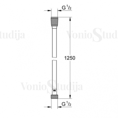 Grohe Smart Control potinkinis termostatinis dušo komplektas brushed hard graphite 10