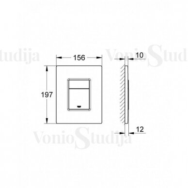 Grohe EVEN 38966KF0 mygtukas juodos matinės spalvos 4