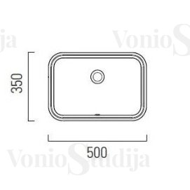 GSI Pura iš apačios montuojamas praustuvas su EXTRAGLAZE® danga 50x35cm 3