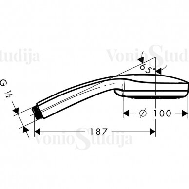 Hansgrohe Croma 100 Multi dušo galvutė 1