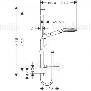 Hansgrohe Raindance select 26620400 dušo stovelis 3