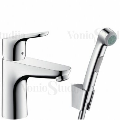 Hansgrohe maišytuvas praustuvui su dušeliu ir ventiliu Focus 31927000