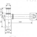 Imex chromo spalvos sifonas praustuvui SCL001