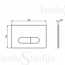 IDEAL STANDARD OLEAS M1 vandens nuleidimo mygtukas juodos matinės spalvos