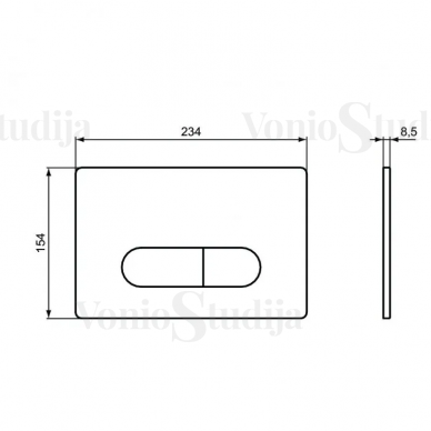 IDEAL STANDARD OLEAS M1 vandens nuleidimo mygtukas chromo spalvos 1