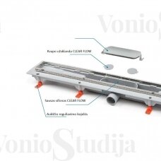 Jomo Werit sausas dušo latakas 65cm