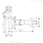 Praustuvo sifonas Imex SCL002/CHG šampaninės spalvos