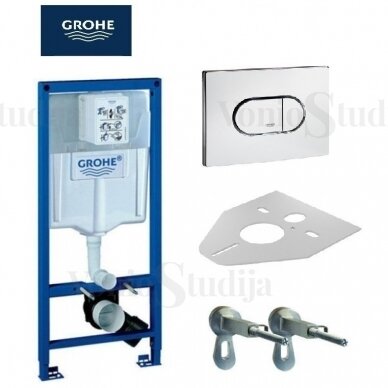 Grohe Rapid SL wc rėmas  ir BRILLA Rimless klozetas 1