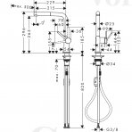 Hansgrohe Talis M54 270 plautuvės maišytuvas, su ištraukiamu dušeliu 72808000