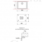 Plautuvė PLADOS ONE nanoSTONE montuojama po stalviršiu pieno baltumo ON5610ST-N1