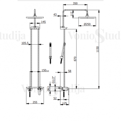 Potinkinis Grohe rėmas suchromo spalvos mygtuku ir pakabinamu wc Paula + lėtaeigis dangtis 7