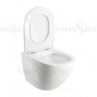 Potinkinis wc rėmas Grohe su juodu mygtuku ir Omnires Ottawa Rimless komplektas 3