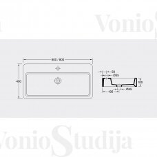 Praustuvas Valadares Aviz 80x40cm 79724002C