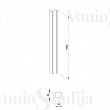 SAT SK NDROZPSATSKC 25mm praplatinimo profilis juodas matinis