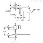 Grohe Essence New potinkinis praustuvo maišytuvas (snapo ilgis 183mm), brushed hard graphite spalvos