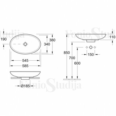 Villeroy&Boch baldinis praustuvas 585x380 Loop&Friends 51510001 1