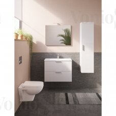 Vonios baldų komplektas MIA Vitra 80cm blizgios baltos spalvos