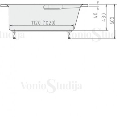 Vonia MIRELA 150x75x43cm Akrilinė 45111 2