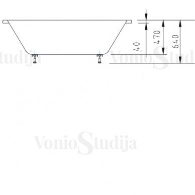 Vonia VIVA B 175x80x47cm Akrilinė 88119 7