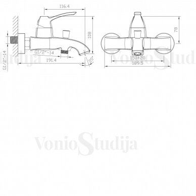 Vonios maišytuvas DREAMART DA010 4