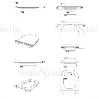 WERIT potinkinis rėmas su Kerasan FLO NO RIMLESS klozetu 5